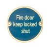 Stainless Steel Fire Door Keep Locked Shut 75mm Polished Brass - By Frelan Hardware - JS109PB