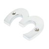 Satin Chrome Numeral 3