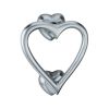 Heart Door Knocker Satin Chrome
