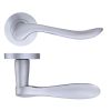 Zoo Hardware Lincoln lever on round rose - Satin Chrome