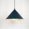 Hammered Brass Hockley Pendant in Dusk
