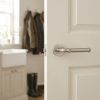 Complete Midtown Door Handle Pack - Heavy Duty Latch - Satin Nickel - 64mm / 3-inch Hinges - JE-G20B-SN