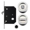 Zoo Hardware Sliding Door Lock Set - Suitable for 35-45mm Thick Doors - Satin Chrome