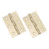NON CE Mild Steel Butt Hinges - Electro Brass