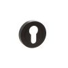 STATUS Euro Escutcheons on Round Rose - Urban Dark Bronze (Pair)