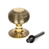 Aged Brass Beehive Centre Door Knob