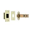 Jedo Double Sprung Tubular Latches 78mm Polished Brass / Satin Chrome - By Frelan Hardware - JL6666S-80