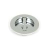 Polished Chrome 75mm Plain Round Pull - Privacy Set