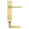 Zoo Hardware Leon lever on latch backplate - Satin Brass