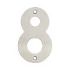100mm Numerals SSS Finish 100mm Satin Stainless Steel No. 8 - By Frelan Hardware - JSS-8
