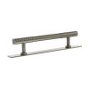 Millhouse Brass Chrysler Diamond T-Bar Cabinet Pull Handle on Backplate 128mm - Satin Nickel