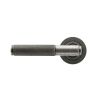 Pewter Brompton Lever on Rose Set (Plain)