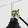 Hammered Brass Brindley Wall Light in Elan Black