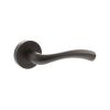 STATUS Texas Lever Door Handle on Round Rose - Urban Dark Bronze