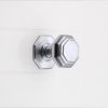 Octagonal Centre Door Knob Satin Chrome