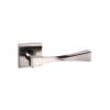 Senza Pari Guido Lever Door Handle on Flush Square Rose - Satin Nickel (Pair)