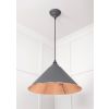 Hammered Copper Hockley Pendant in Bluff