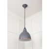 White Gloss Brindley Pendant in Bluff