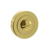 Mediterranean WC Turn and Release on Round Rose - Polished Brass