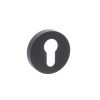 Forme Euro Escutcheons on Minimal Round Rose - Matt Black (Pair)