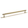 Millhouse Brass Battersea Linear T-Bar Cabinet Pull Handle on Backplate 320mm - Satin Brass