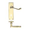 Zoo Hardware Project Victorian scroll lever on lock backplate - 150mm x 40mm - Electro Brass