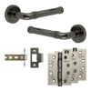 Complete Midtown Door Handle Pack - Internal Doors - Black Nickel - 64mm / 4-inch Hinges - JE-G1A-BN
