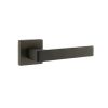 Forme Asti Lever Door Handle on Minimal Square Rose - Urban Dark Bronze (Pair)