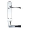 Zoo Hardware Toledo lever on latch backplate - Polished Chrome