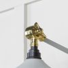 Smooth Brass Flora Wall Light in Birch