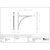 Aged Brass Apperley Shelf Bracket (314mm x 250mm)