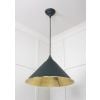 Hammered Brass Hockley Pendant in Dingle