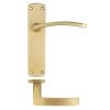 Zoo Hardware Toledo Lever on latch backplate - Satin Brass