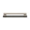 Heritage Brass Cabinet Pull Metro Design with Plate 128mm CTC Matt Bronze/Satin Nickel Finish