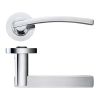 Zoo Hardware Adria lever on round rose - Satin Chrome / Polished Chrome