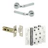 Complete Midtown Door Handle Pack - Internal Doors - Polished Chrome - 76mm / 4-inch Hinges - JE-G3A-PC