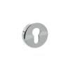 Senza Pari Euro Escutcheons on Round Rose - Polished Chrome