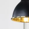 Smooth Brass Brindley Wall Light in Elan Black