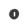 Senza Pari Key Escutcheons on Minimal Round Rose - Urban Dark Bronze (Pair)