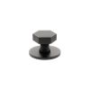 Millhouse Brass Pennington Hexagonal Cabinet Knob Handle on Backplate - Matt Black