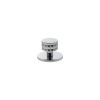 Millhouse Brass Chrysler Diamond Round Cabinet Knob Handle on Backplate - Polished Chrome