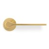 Valli Carmen Lever on Round Rosette - Satin Brass PVD