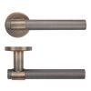 Zoo Hardware Knurled Lever on Round Rose 52mm x 8mm Push-on Rose - BS EN 1906 Grade 3 - Grade 201 - Antique Brass