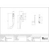Black Night-Vent Locking Peardrop Fastener - LH
