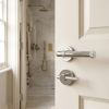 Complete Midtown Door Handle Pack - Heavy Duty Tubular Bathroom (Knurled Thumb Turn) - Polished Chrome - 102mm / 4-inch Hinges - JE-G32A1-PC