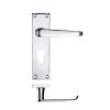 Zoo Hardware Project Victorian flat lever on euro backplate - 150 x 40mm - Polished Chrome