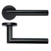 Zoo Hardware Lugano Lever on Round Rose - Black