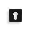 Valli Euro Profile Push-on Square Rosette Escutcheon - Matt Black PVD