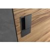 AGB Wave Flush Door Handle & Latch Set - Matt Black