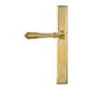 Polished Brass Reeded Slimline Lever Latch Set